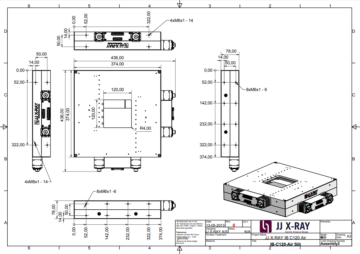 空氣狹縫 IB-C120-AIR產(chǎn)品尺寸