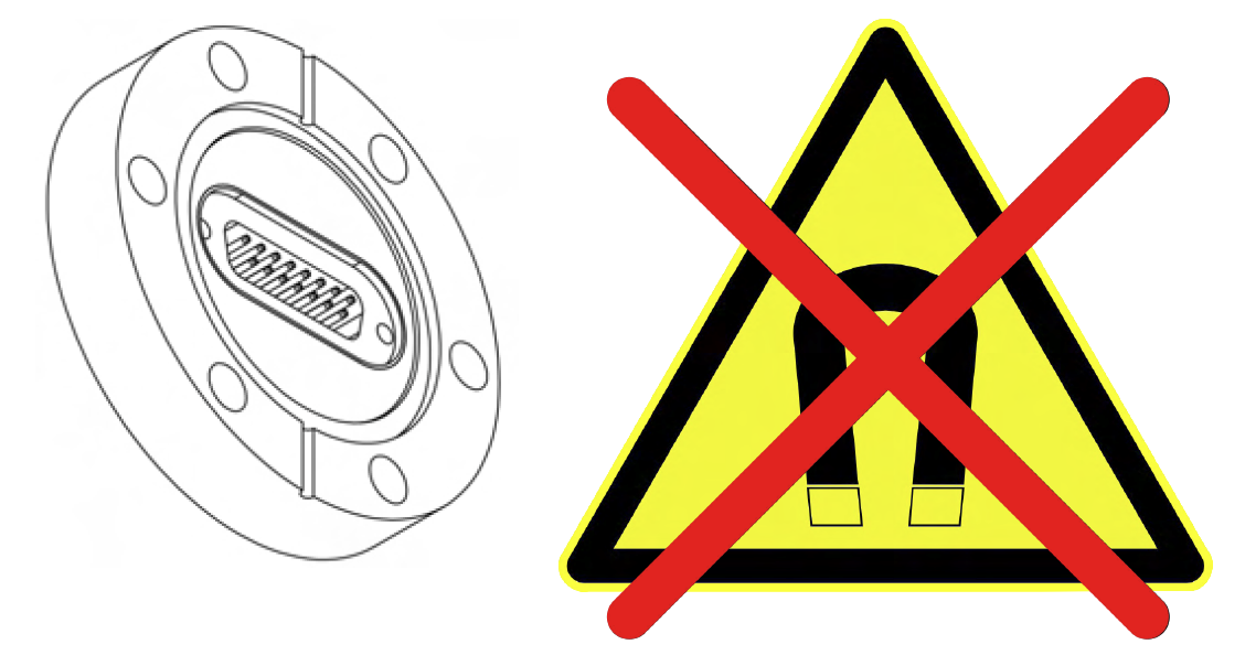 316LN不銹鋼材質(zhì)無(wú)磁Sub-D真空饋通