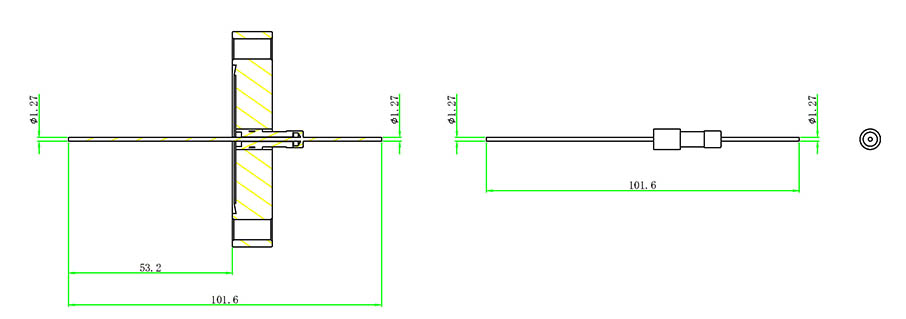 中功率真空饋通尺寸